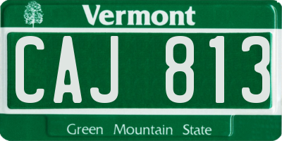 VT license plate CAJ813
