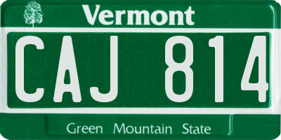 VT license plate CAJ814