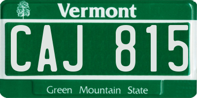 VT license plate CAJ815