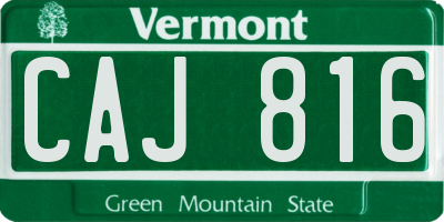 VT license plate CAJ816