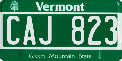 VT license plate CAJ823