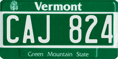 VT license plate CAJ824