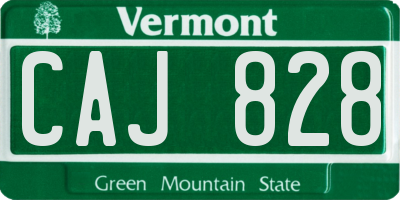 VT license plate CAJ828