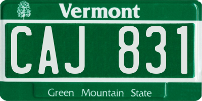VT license plate CAJ831