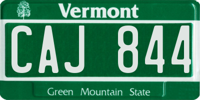 VT license plate CAJ844