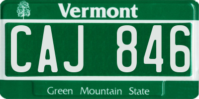VT license plate CAJ846