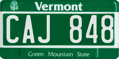 VT license plate CAJ848