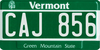 VT license plate CAJ856