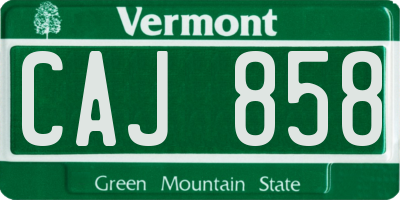 VT license plate CAJ858