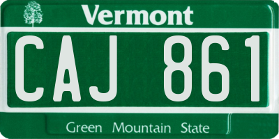 VT license plate CAJ861