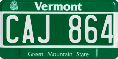 VT license plate CAJ864