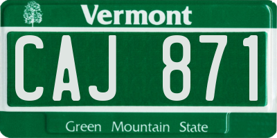 VT license plate CAJ871
