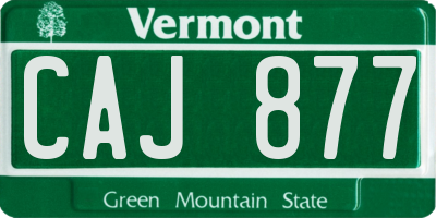 VT license plate CAJ877