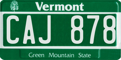VT license plate CAJ878