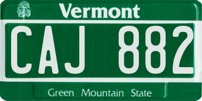 VT license plate CAJ882