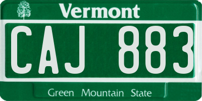 VT license plate CAJ883