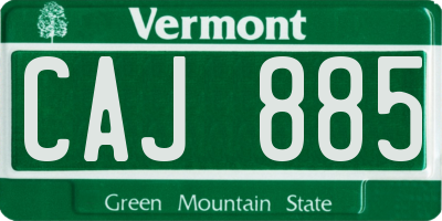 VT license plate CAJ885