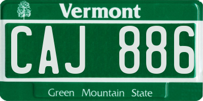 VT license plate CAJ886