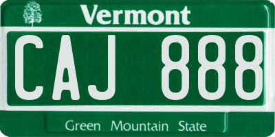 VT license plate CAJ888