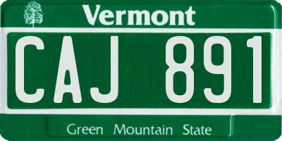 VT license plate CAJ891