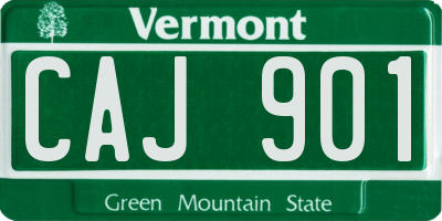 VT license plate CAJ901