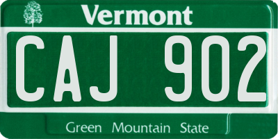 VT license plate CAJ902