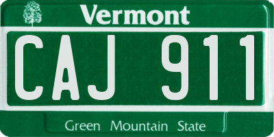 VT license plate CAJ911