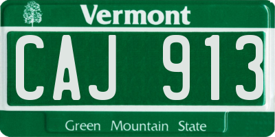 VT license plate CAJ913