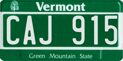 VT license plate CAJ915