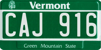 VT license plate CAJ916