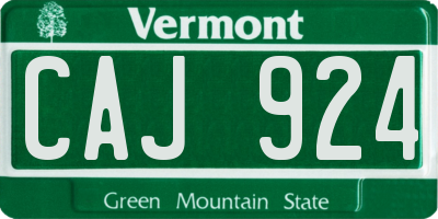 VT license plate CAJ924