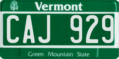 VT license plate CAJ929