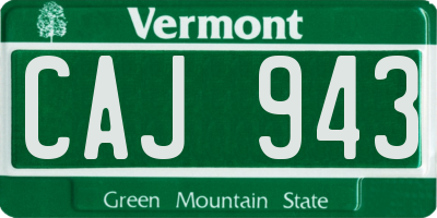 VT license plate CAJ943