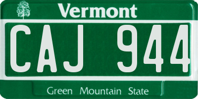 VT license plate CAJ944