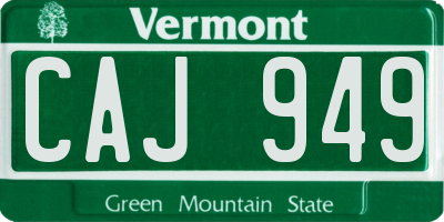 VT license plate CAJ949