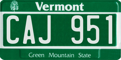 VT license plate CAJ951