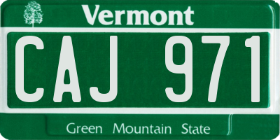 VT license plate CAJ971