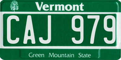 VT license plate CAJ979