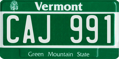 VT license plate CAJ991