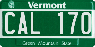 VT license plate CAL170