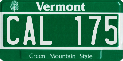 VT license plate CAL175
