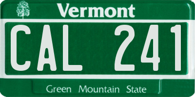 VT license plate CAL241