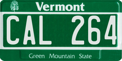 VT license plate CAL264