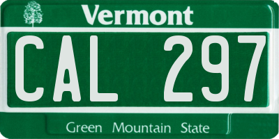 VT license plate CAL297