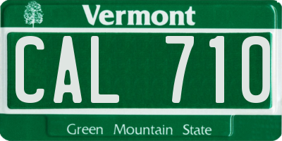 VT license plate CAL710