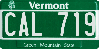 VT license plate CAL719