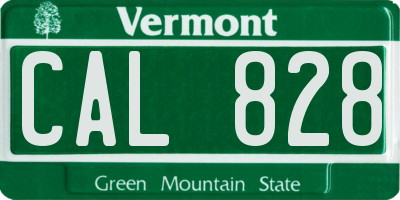 VT license plate CAL828