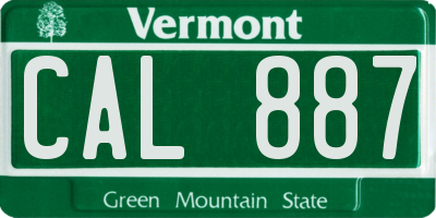 VT license plate CAL887