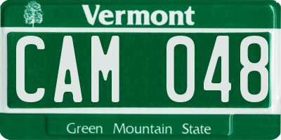 VT license plate CAM048