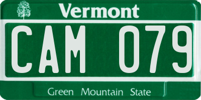 VT license plate CAM079